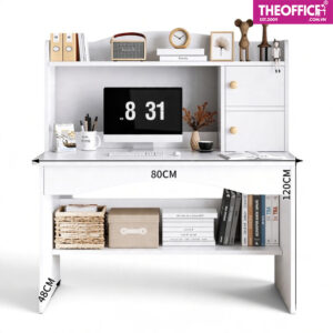 Bàn Làm Việc Tại Nhà Chân Sắt Phủ Melamine TO-BL56