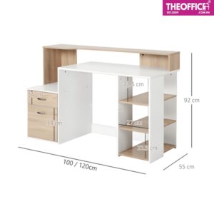Bàn Làm Việc Máy Tính Hai Tầng Phủ Melamine TO-BL59