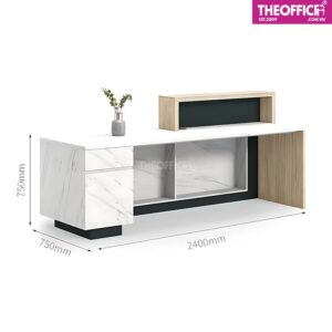 Bàn Lễ Tân Gỗ MDF Đặt Theo Yêu Cầu Phủ Melamine TO-BV15