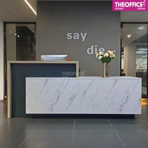 Bàn Lễ Tân Gỗ MDF Đặt Theo Yêu Cầu Phủ Melamine TO-BV15