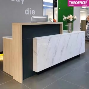 Bàn Lễ Tân Gỗ MDF Đặt Theo Yêu Cầu Phủ Melamine TO-BV15