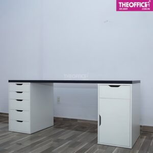 Bàn Máy Tính 2 Chân Tủ 5 Và 2 Ngăn Gỗ MDF TO-BL06