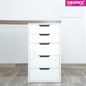 Bàn Máy Tính 2 Chân Tủ Màu Trắng Nâu Gỗ MDF TO-BL66