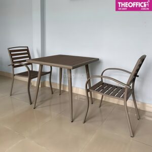 Bàn Ngoài Trời Khung Thép Sơn Epoxy Chống Gỉ TO-BN11