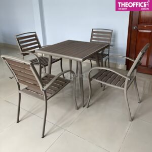 Bàn Ngoài Trời Khung Thép Sơn Epoxy Chống Gỉ TO-BN11