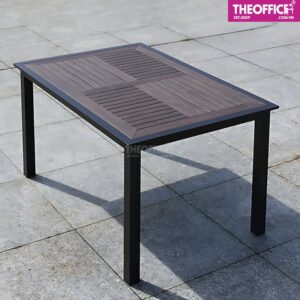 Bàn Ngoài Trời Nhôm Đúc Mặt Polywood Giả Gỗ TO-BN14