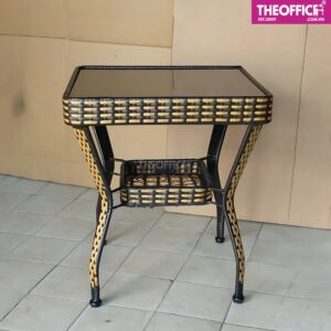 Bàn Ngoài Trời Nhựa Đan Giả Mây Chân Sắt TO-BN15