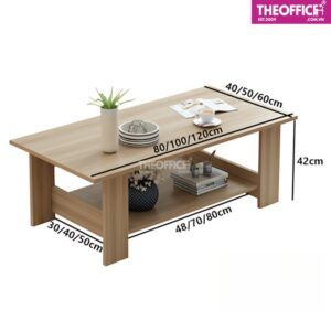 Bàn Sofa 2 Tầng Thiết Kế Đơn Giản Gỗ MDF TO-BS01