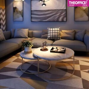 Bàn Trà Sofa Tiếp Khách Phòng Giám Đốc Mặt Đá TO-BS09
