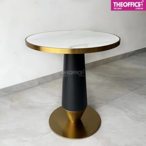 Bàn Tròn Mặt Đá Gốm Khung Thép Chắc Chắn TO-BT12