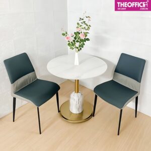 Bàn Tròn Mặt Đá Phiến Ceramic Đẹp Sang Chân Sắt TO-BC10