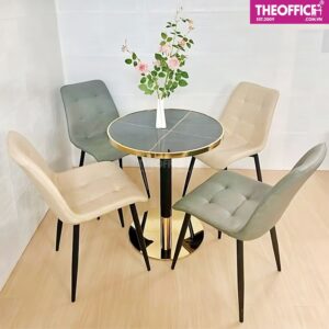 Bàn Tròn Tiếp Khách Showroom Văn Phòng Chân Sắt TO-BT13