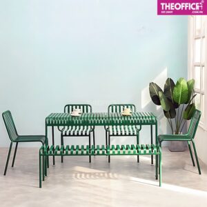 Bộ Bàn Ghế Cafe Sân Vườn Chân Sắt Tĩnh Điện TO-BN41