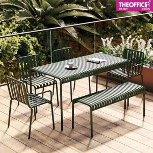 Bộ Bàn Ghế Cafe Sân Vườn Chân Sắt Tĩnh Điện TO-BN41