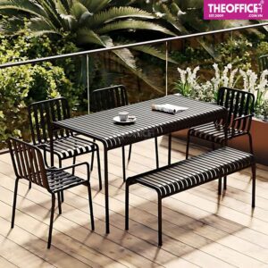 Bộ Bàn Ghế Cafe Sân Vườn Chân Sắt Tĩnh Điện TO-BN41