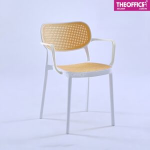 Ghế Ăn Nhựa Đúc Giả Mây Có Tay Vịn Êm Ái Thoải Mái TO-GA47