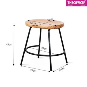 Ghế Cafe Chân Sắt Sơn Tĩnh Điện Nhập Khẩu Cao Cấp TO-GCF12