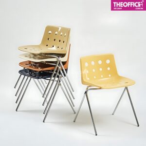 Ghế Cafe Decor Lưng Nhựa Chân Sắt Hiện Đại TO-GCF143