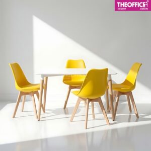 Ghế Cafe Eames Có Nệm Chân Gỗ Tối Ưu Tư Thế Ngồi TO-GCF31