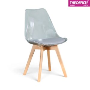 Ghế Cafe Eames Nhựa Poly Trong Suốt Đệm Dày Êm Ái TO-GCF96