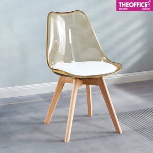Ghế Cafe Eames Nhựa Poly Trong Suốt Đệm Dày Êm Ái TO-GCF96