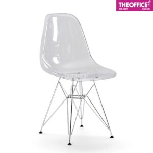 Ghế Cafe Eames Nhựa Trong Chân Sắt Đệm Dày Êm Ái TO-GCF129