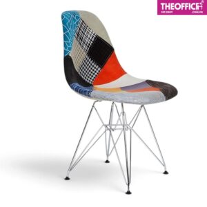 Ghế Cafe Eames Thổ Cẩm Chân Sắt Mẫu Mới Đẹp Mắt TO-GCF134