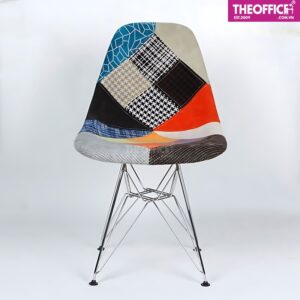 Ghế Cafe Eames Thổ Cẩm Chân Sắt Mẫu Mới Đẹp Mắt TO-GCF134