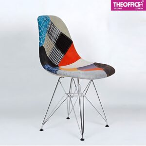 Ghế Cafe Eames Thổ Cẩm Chân Sắt Mẫu Mới Đẹp Mắt TO-GCF134