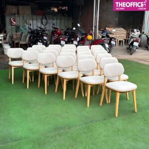 Ghế Cafe Gỗ Cao Su Nệm Vải Cao Cấp Bền Đẹp TO-GCF59