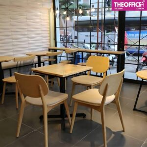 Ghế Cafe Gỗ Cao Su Nệm Vải Cao Cấp Bền Đẹp TO-GCF59