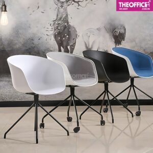 Ghế Cafe Hay Chân Sắt Lưng Nhựa PP Đệm Dày Êm Ái TO-GCF85