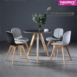 Ghế Cafe Lá Phổi Chân Gỗ Beech Nhập Khẩu Cao Cấp TO-GCF116