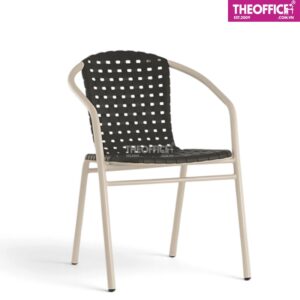 Ghế Cafe Lưng Nhựa Đan Lưới Thoáng Khí Đẹp Mắt TO-GCF144