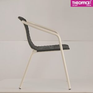 Ghế Cafe Lưng Nhựa Đan Lưới Thoáng Khí Đẹp Mắt TO-GCF144