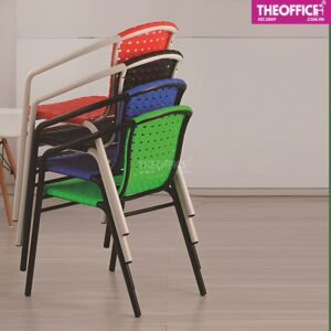 Ghế Cafe Lưng Nhựa Đan Lưới Thoáng Khí Đẹp Mắt TO-GCF144
