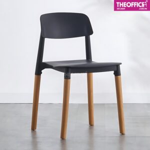 Ghế Cafe Mặt Nhựa PP Chân Gỗ Sang Trọng Hiện Đại TO-GCF106