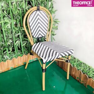 Ghế Cafe Ngoài Trời Nhôm Đúc Giả Mây Tiện Lợi TO-GCF90