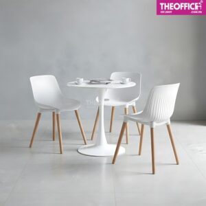 Ghế Cafe Nhựa Chân Gỗ Bền Đẹp Sang Trọng TO-GCF41