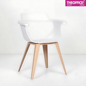 Ghế Cafe Nhựa Chân Sắt Sơn Giả Gỗ Êm Ái Thoải Mái TO-GCF48