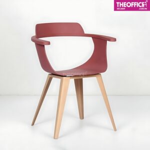 Ghế Cafe Nhựa Chân Sắt Sơn Giả Gỗ Êm Ái Thoải Mái TO-GCF48