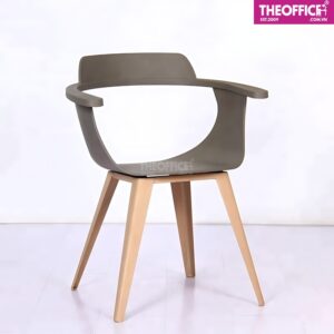 Ghế Cafe Nhựa Chân Sắt Sơn Giả Gỗ Êm Ái Thoải Mái TO-GCF48