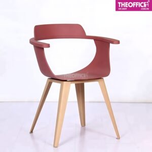 Ghế Cafe Nhựa Chân Sắt Sơn Giả Gỗ Êm Ái Thoải Mái TO-GCF48