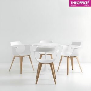 Ghế Cafe Nhựa Chân Sắt Sơn Giả Gỗ Êm Ái Thoải Mái TO-GCF48