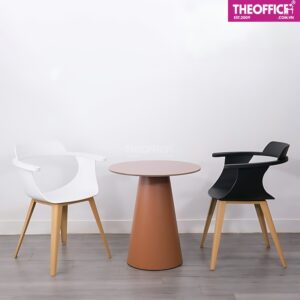 Ghế Cafe Nhựa Chân Sắt Sơn Giả Gỗ Êm Ái Thoải Mái TO-GCF48
