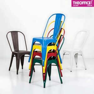 Ghế Cafe Tolix Sắt Sơn Tĩnh Điện Êm Ái Thoải Mái TO-GCF17