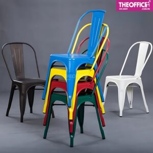 Ghế Cafe Tolix Sắt Sơn Tĩnh Điện Êm Ái Thoải Mái TO-GCF17