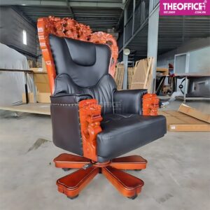 Ghế Giám Đốc Ốp Gỗ Tự Nhiên Chuẩn Đẹp Sang Trọng TO-GD63