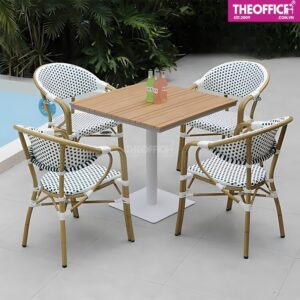 Ghế Ngoài Trời Cà Phê Nhôm Đúc Giả Mây Tinh Tế TO-GNT23
