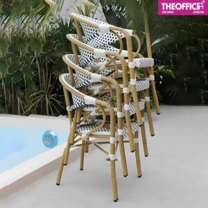 Ghế Ngoài Trời Cà Phê Nhôm Đúc Giả Mây Tinh Tế TO-GNT23